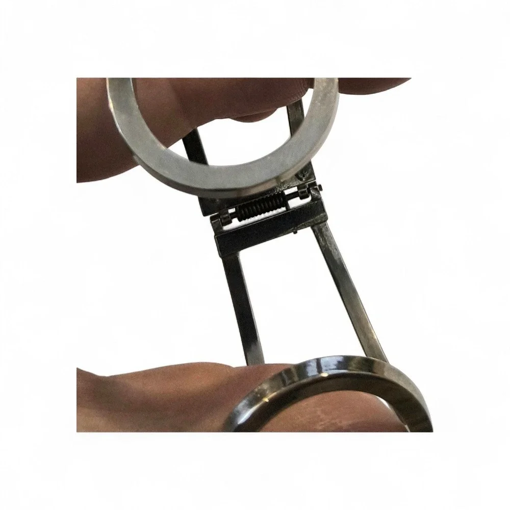 Modern Sculptural Hinged Cuff Bracelet Minimalist Silver - Picture 6 of 8